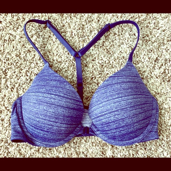 32B VS Pink Racerback Front Clasp Bra - Picture 1 of 7